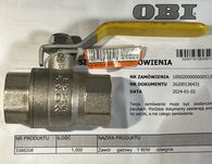 Zawór kulowy do gazu DN 25 (1 cal) nowy