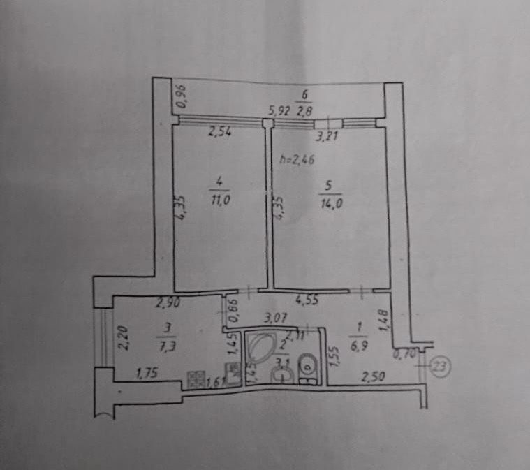 Продаж 2кімн.квартира вул.В.Великого , житловий стан, лоджія.