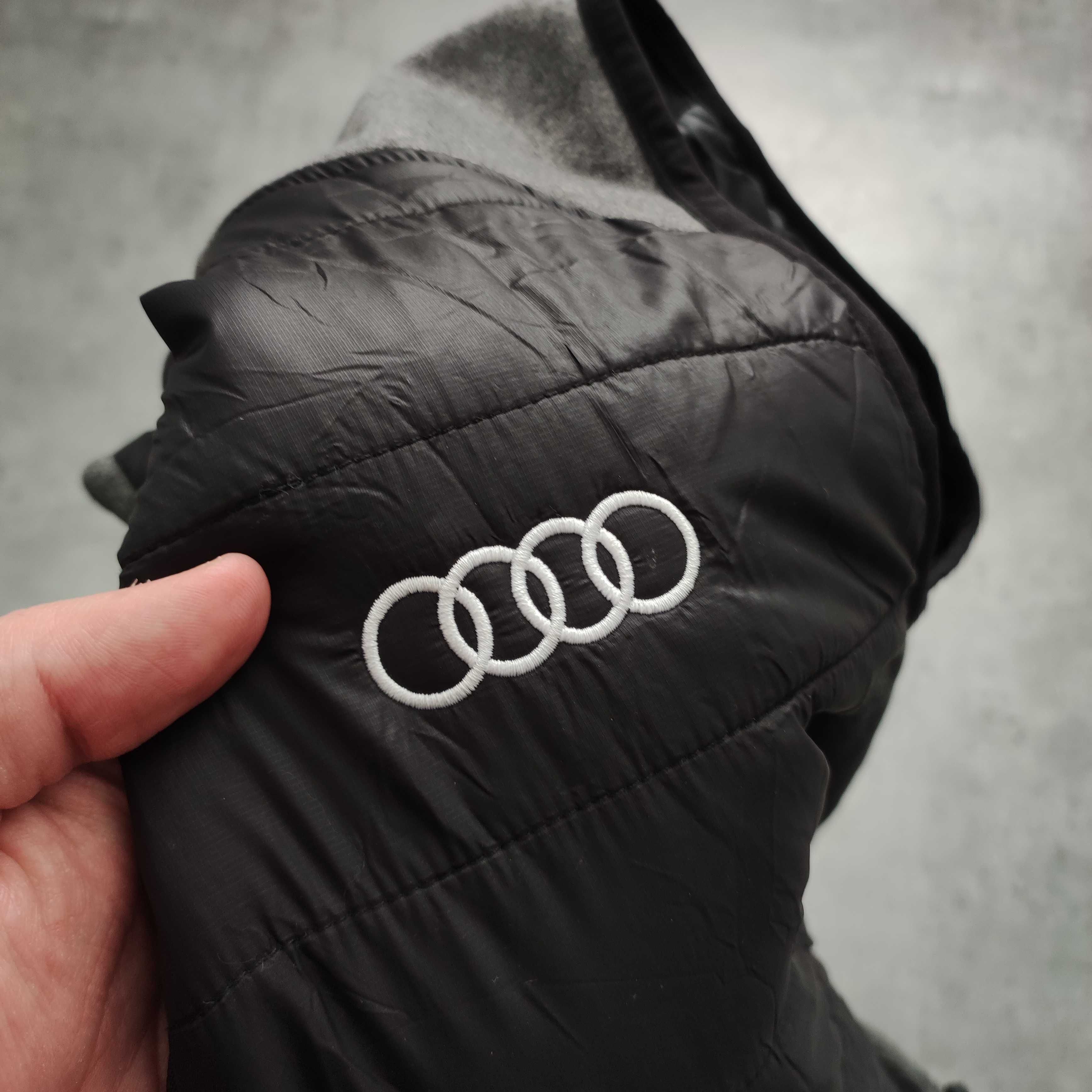 MĘSKA PREMIUM Kamizelka Przejściowa Kurtka AUDI Motorsport Racing Logo