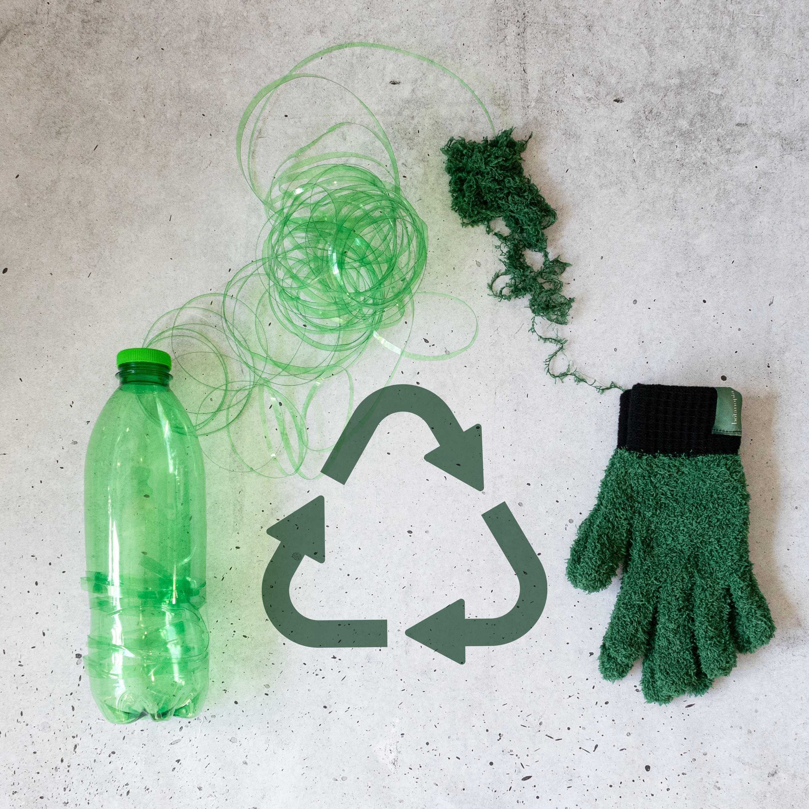 Rękawiczki do liści z mikrofibry z recyklingu