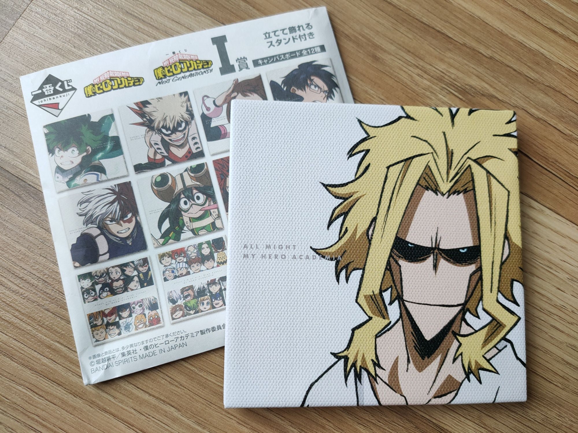 Obrazek na materiale canvas board z All Might z anime My Hero Academia