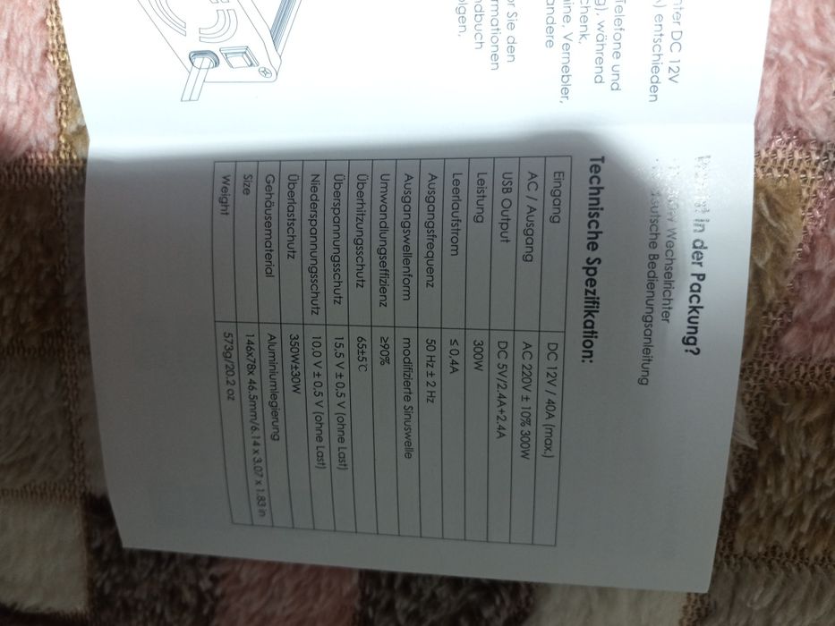 Перетворювач напруги LEICESTERCN 300W Інвертор (12V-220V, 2x USB 2.4A,