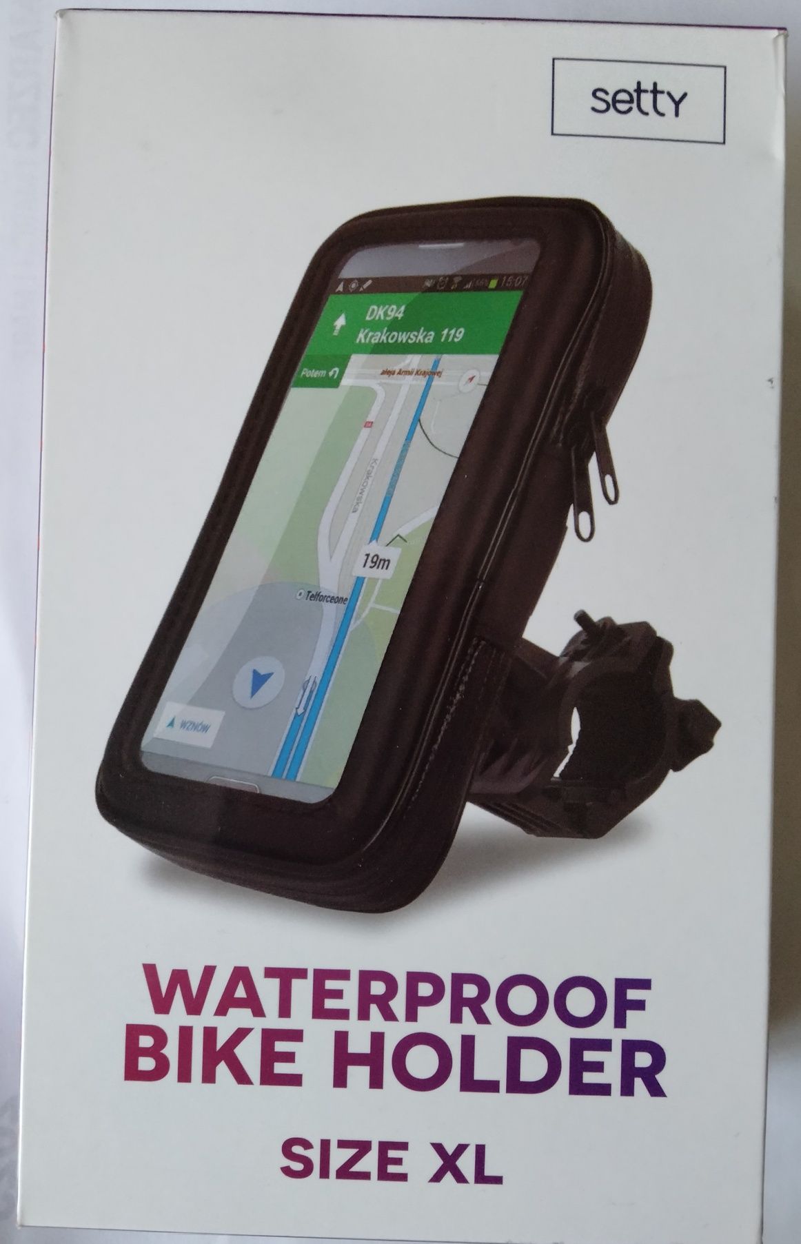 Wodoodporny uchwyt rowerowy na telefon