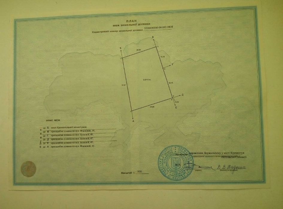 Продам участок 7 соток в г. Кременчуге