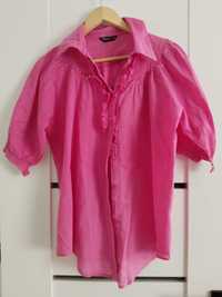 Bawełniana rozpinana różowa bluzka  XL