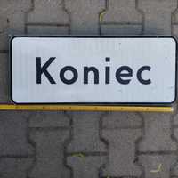 Szyld metalowy KONIEC