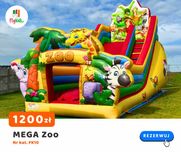 Zjeżdżalnia Dmuchaniec Duży wysoki na 7metrów MEGA Zoo PREMIUM