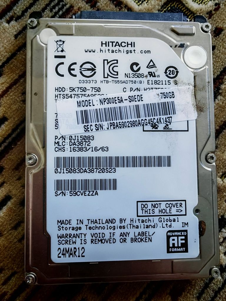 HDD 750 Gb 2,5 Hitachi
