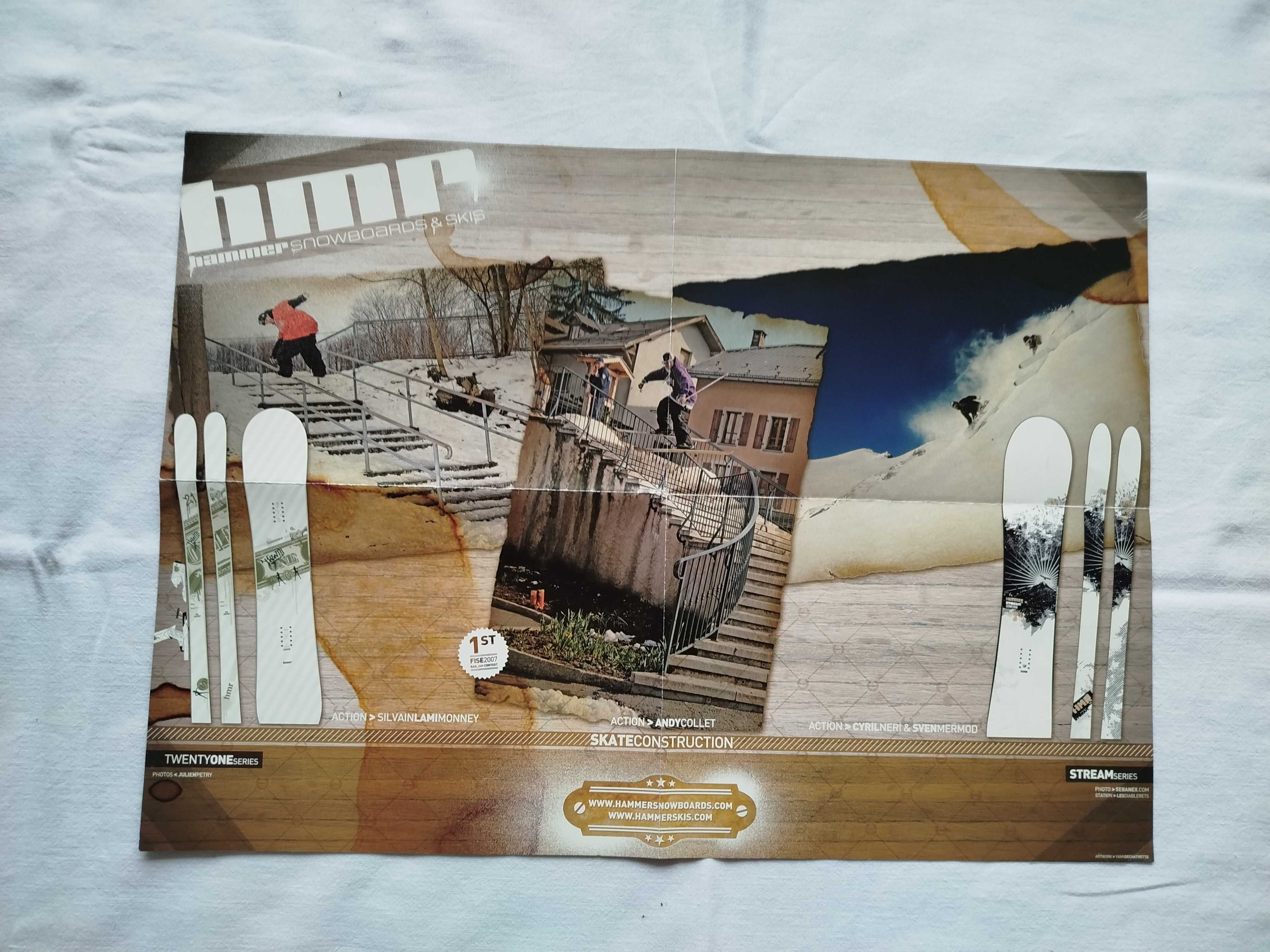 Wlepy naklejki snowboard hammer 686 Analog GRATIS smycz 2 plakaty