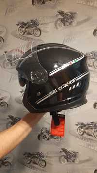 Новый шлем чёрный белый