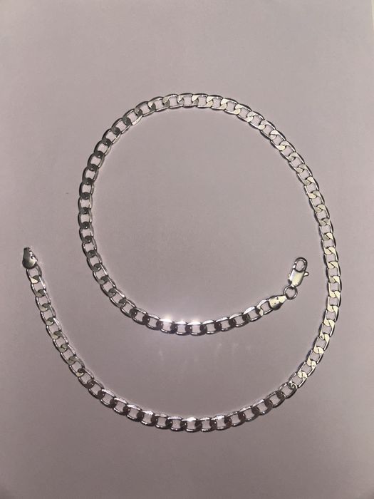 Łańcuszek srebrny platerowany