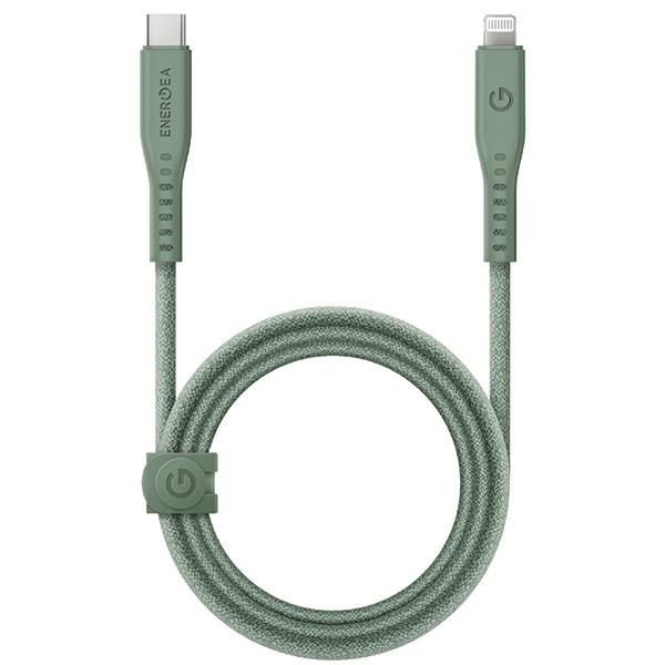 ENERGEA kabel Flow USB-C - LightningC94 MFI 1.5m zielony/green 60W 3A