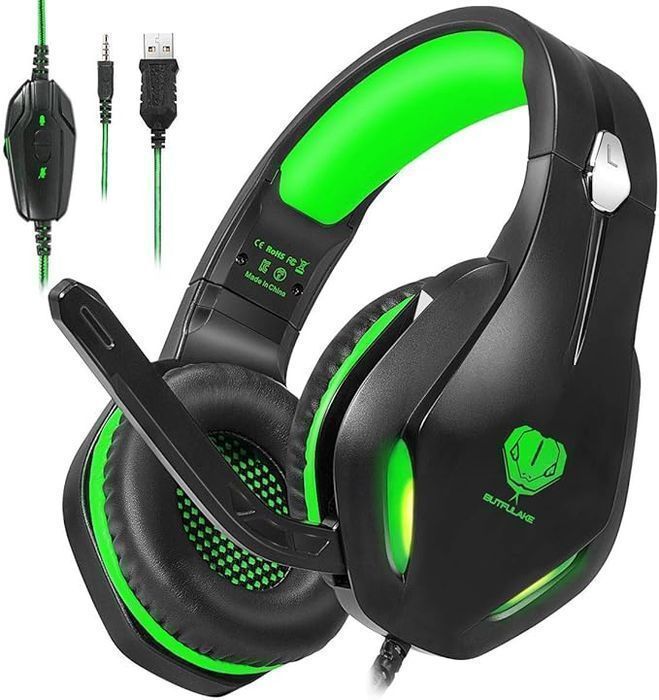 Słuchawki Gamingowe Gh-2 Led Mikrofon Xbox Ps4 Pc Switch 3.5Mm Zielone