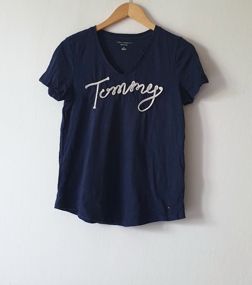 T-shirt granatowy Tommy Hilfiger s