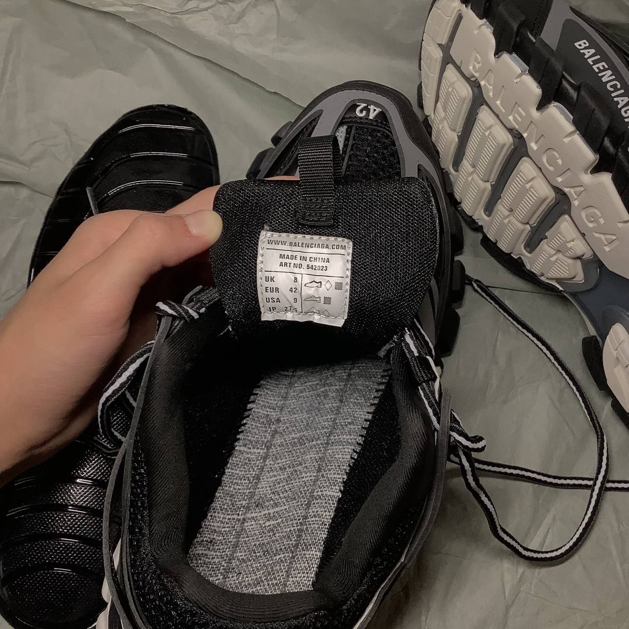 [НА РУКАХ] Balenciaga track 1 Black/gray