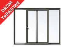 Drzwi Tarasowe Przesuwne PATIO Okno PCV Balkonowe PSK HST Antracytowe
