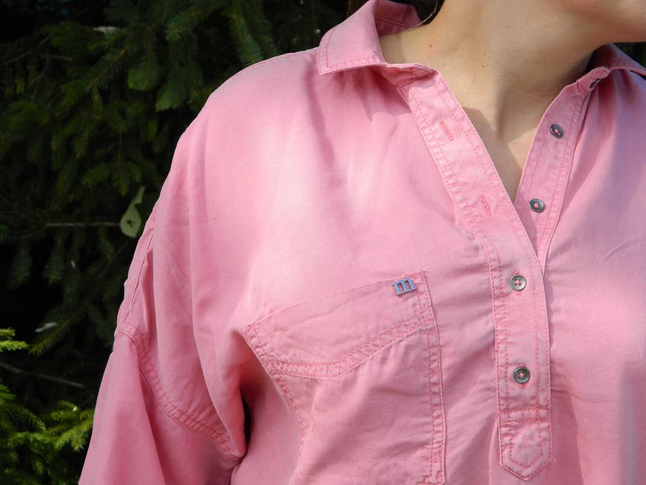 Monnari 42 * koszula bluzka z lyocellu oversize * brzoskwiniowy róż