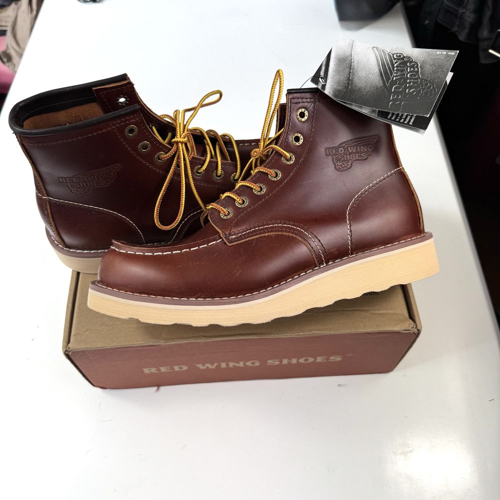 Шкіряні ботинки черевики red wing moc toe 8875 ботинки кожаные 43 р