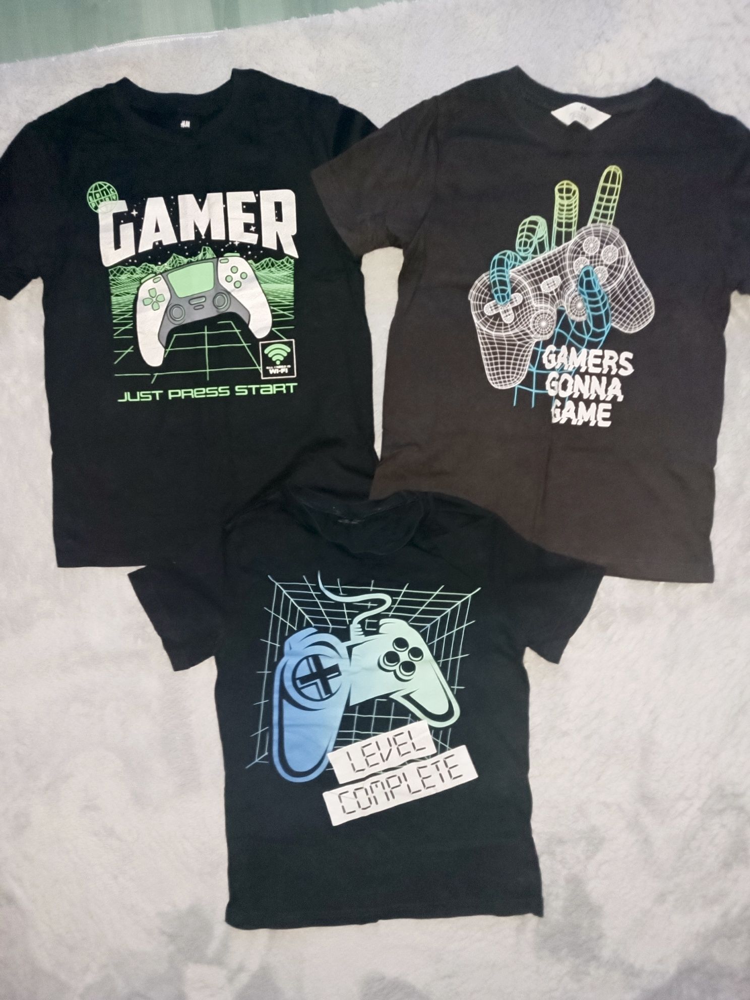 Koszulki game gamer PlayStation h&m 134/140