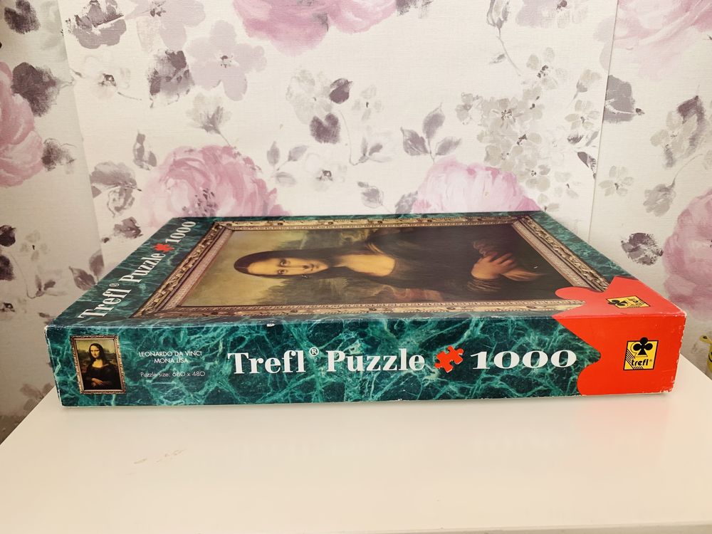 Mona Lisa Trefl 1000 stare puzzle vintage