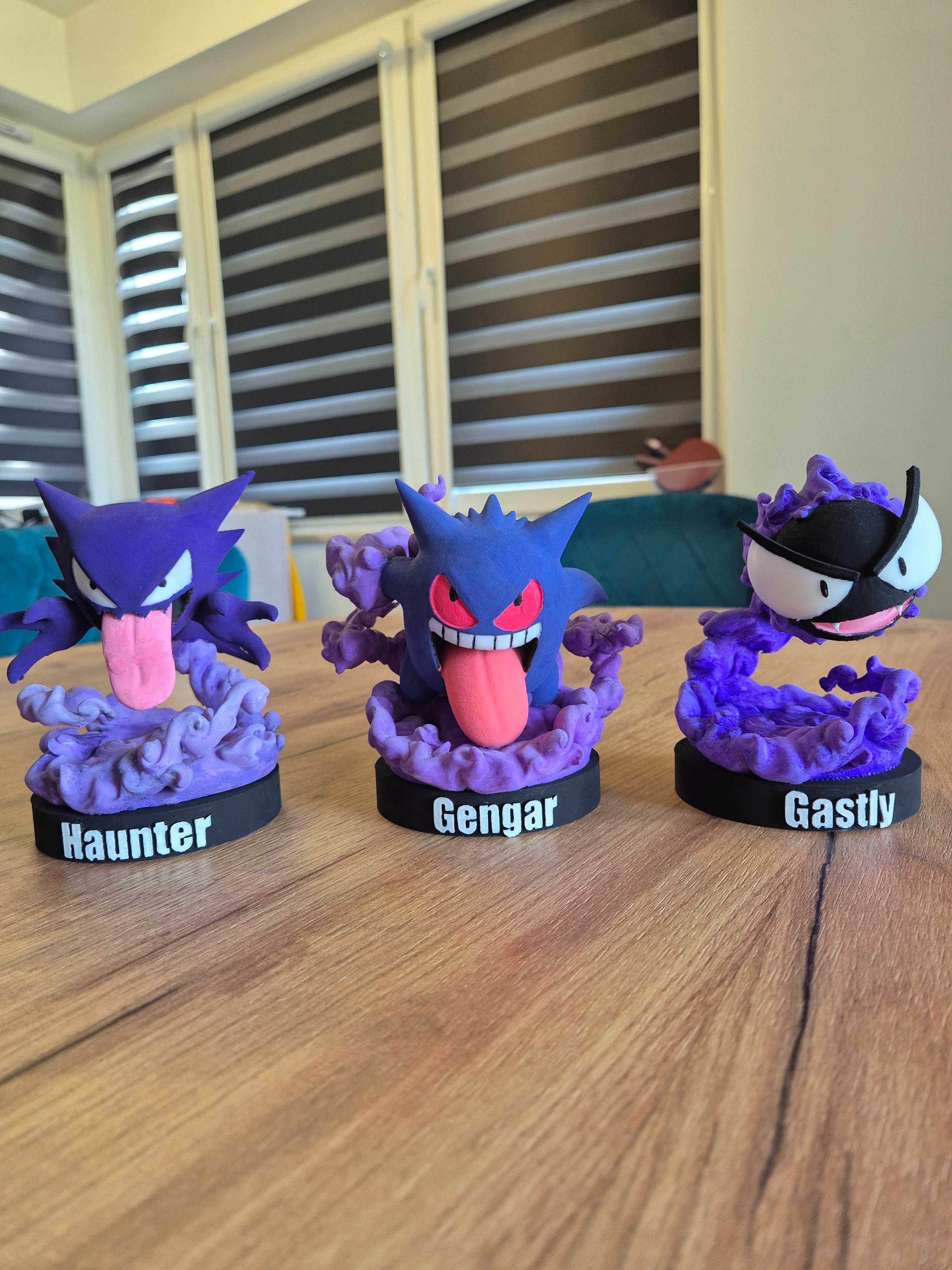 POKEMON GENGAR EWOLUCJA - Figurki oryginalne ręcznie malowane