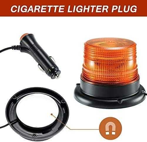 Lampa ostrzegawcza pomarańcz dioda LED 12V migające