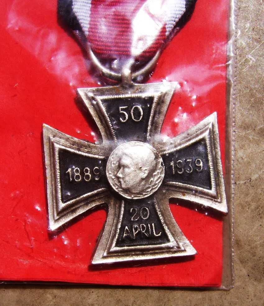 Żelazny Krzyż z Adolfem Hitlerem z Okazji 50 Urodzin 1939 r Firrera