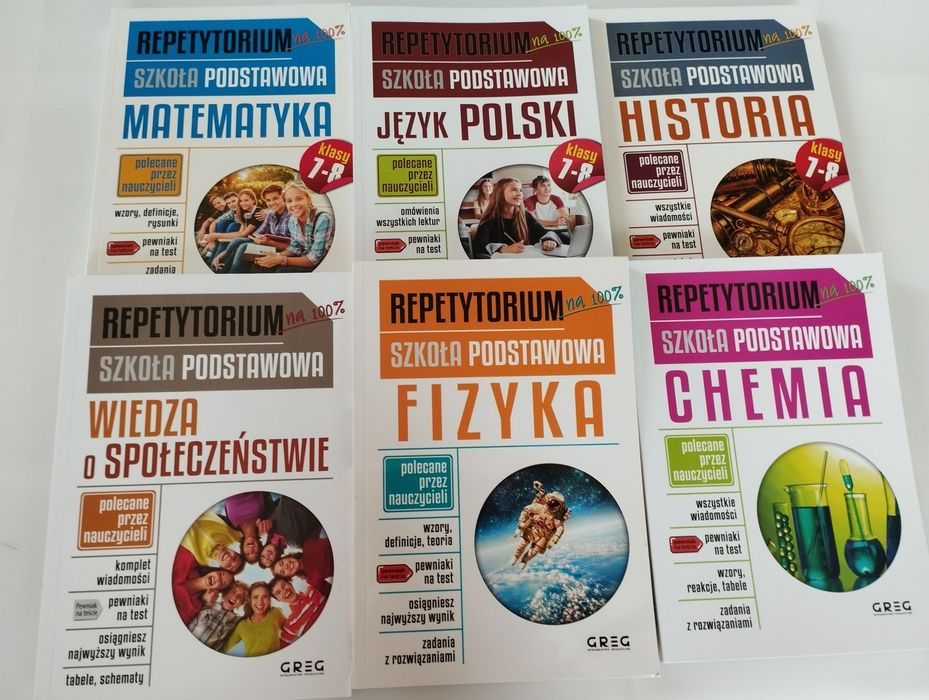 6X Repetytorium Szk Podstawowa Kl 7-8 Greg Nowe Fizyka