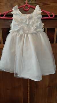 Sukienka biała 104 cm dla małej damy chrzest wesele komunia piękna