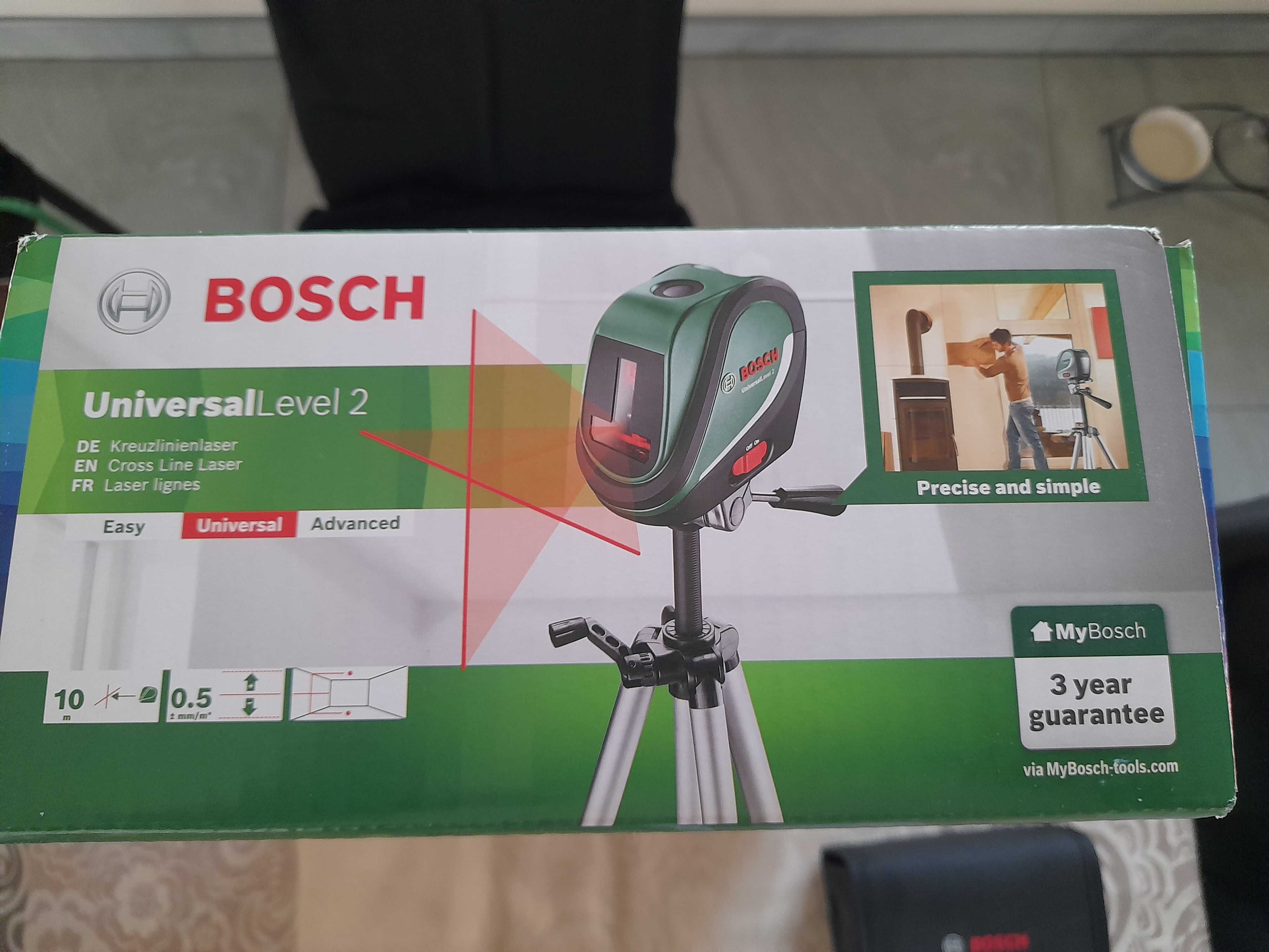 Laser krzyżowy Bosch Universal Level 2 – zestaw