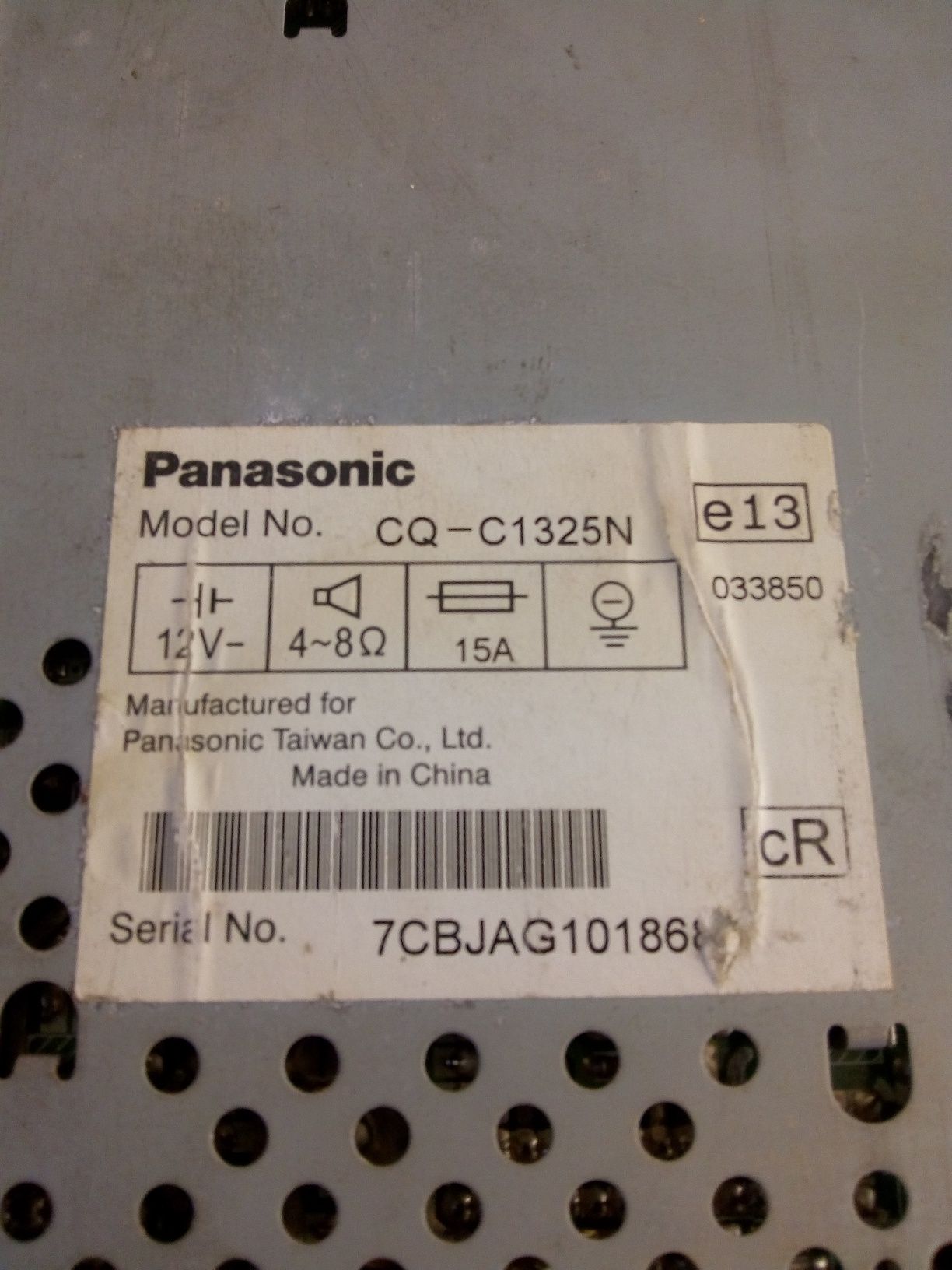 Автомагнитолла Panasonic CQ-1325N