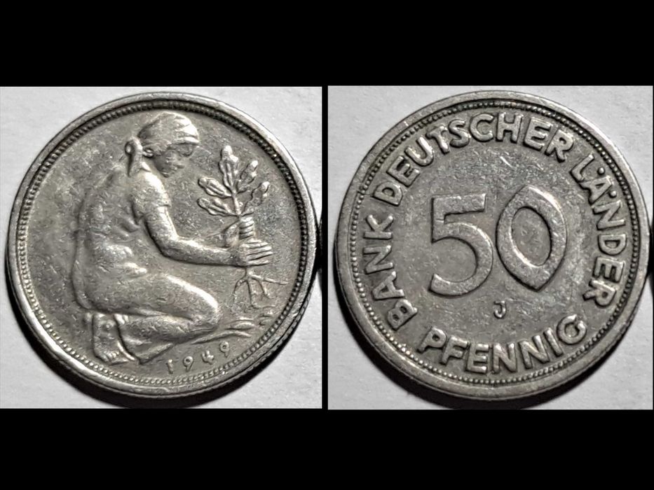 50 Pfennig - Niemcy Zachod. (RFN) - zest 2 monet - 1949, 78 - stan d.