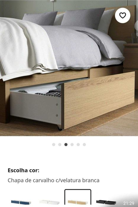 Gavetas Arrumação para Cama Malm - IKEA