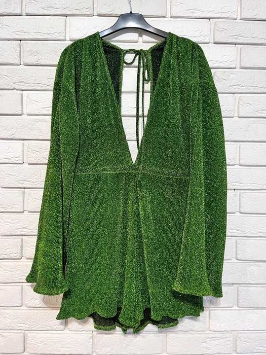 Zjawiskowy zielony kombinezon r. 40-42 Sylwester, karnawał