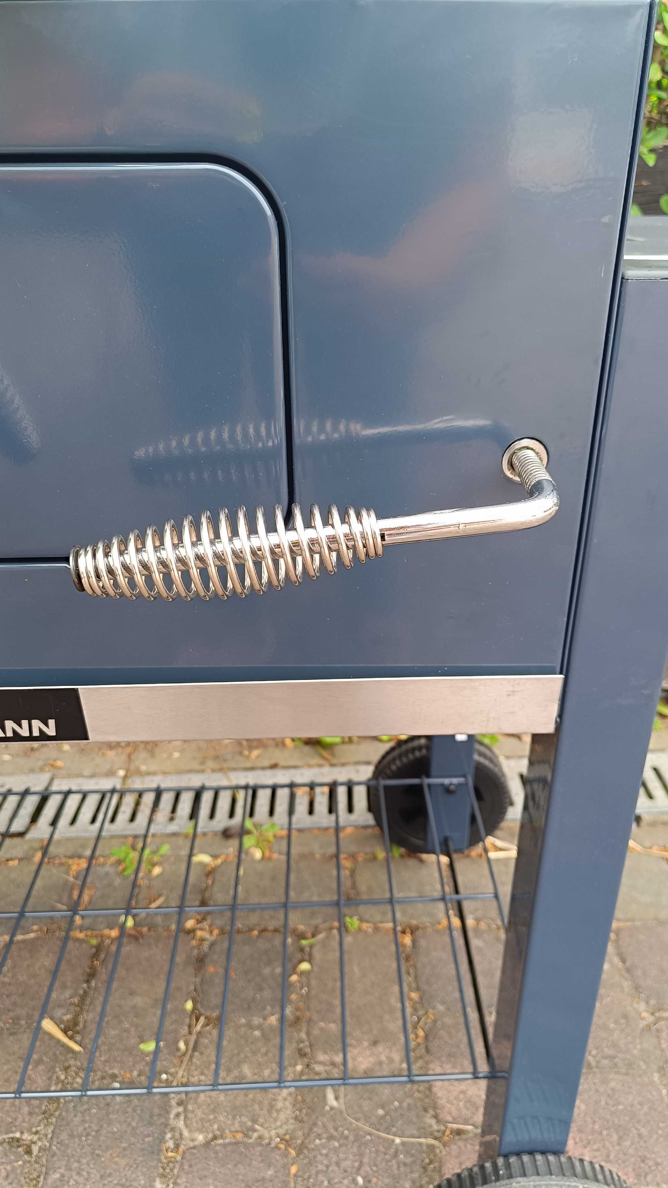SOLIDNY GRILL węglowy LANDMANN DORADO ruszt żeliwny 56x42 2Xpokrywa