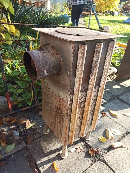 Piec koza na budowe do palenia opal metalowa z szamotem