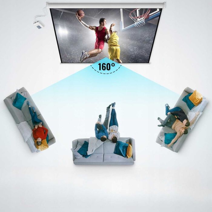 EKRAN Projekcyjny JAGO 113" projektora 203 x 203 cm