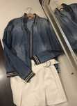 Cienka jeansowa dżinsowa bluza kurteczka bomber