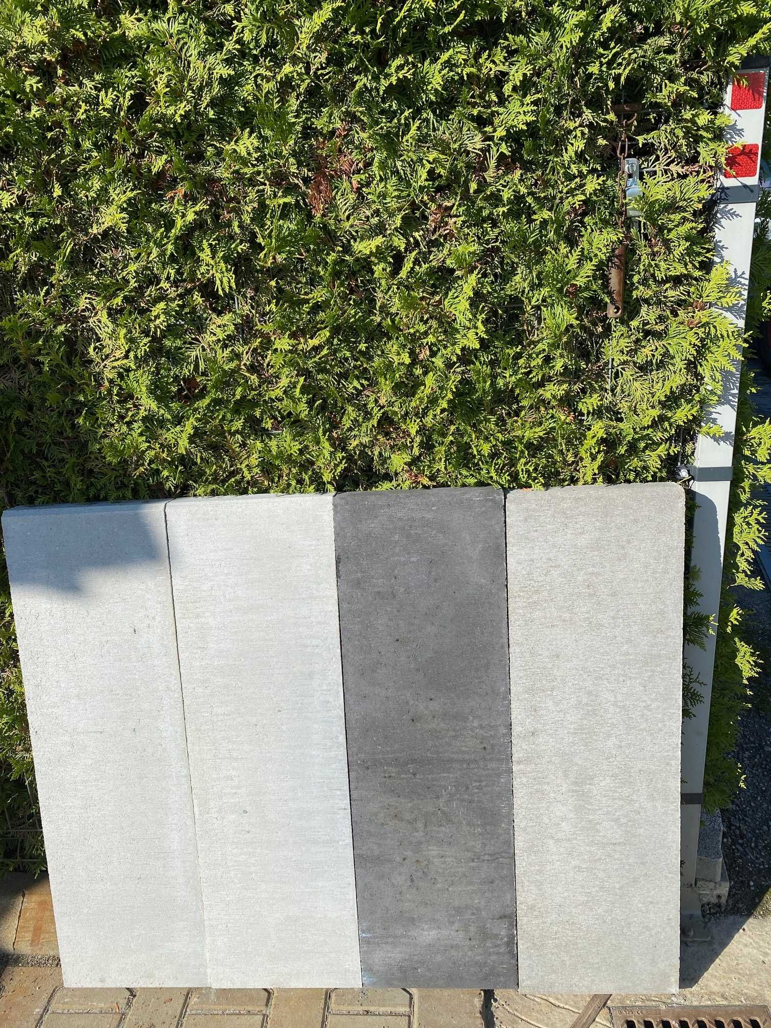 Palisada betonowa 100cm ZBROJONA tarasowa murek PRODUCENT biała