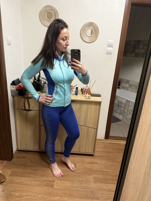 Жіночі костюми для спорту (1-топ+лосіни, 2-кофта +лосіни), розмір С