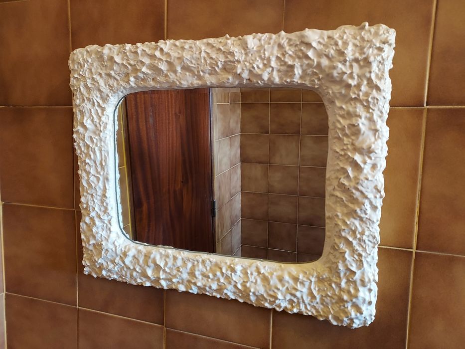 Espelho Vintage Moldura Branca