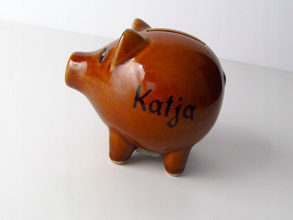 ceramiczna malowana świnka skarbonka figurka katja