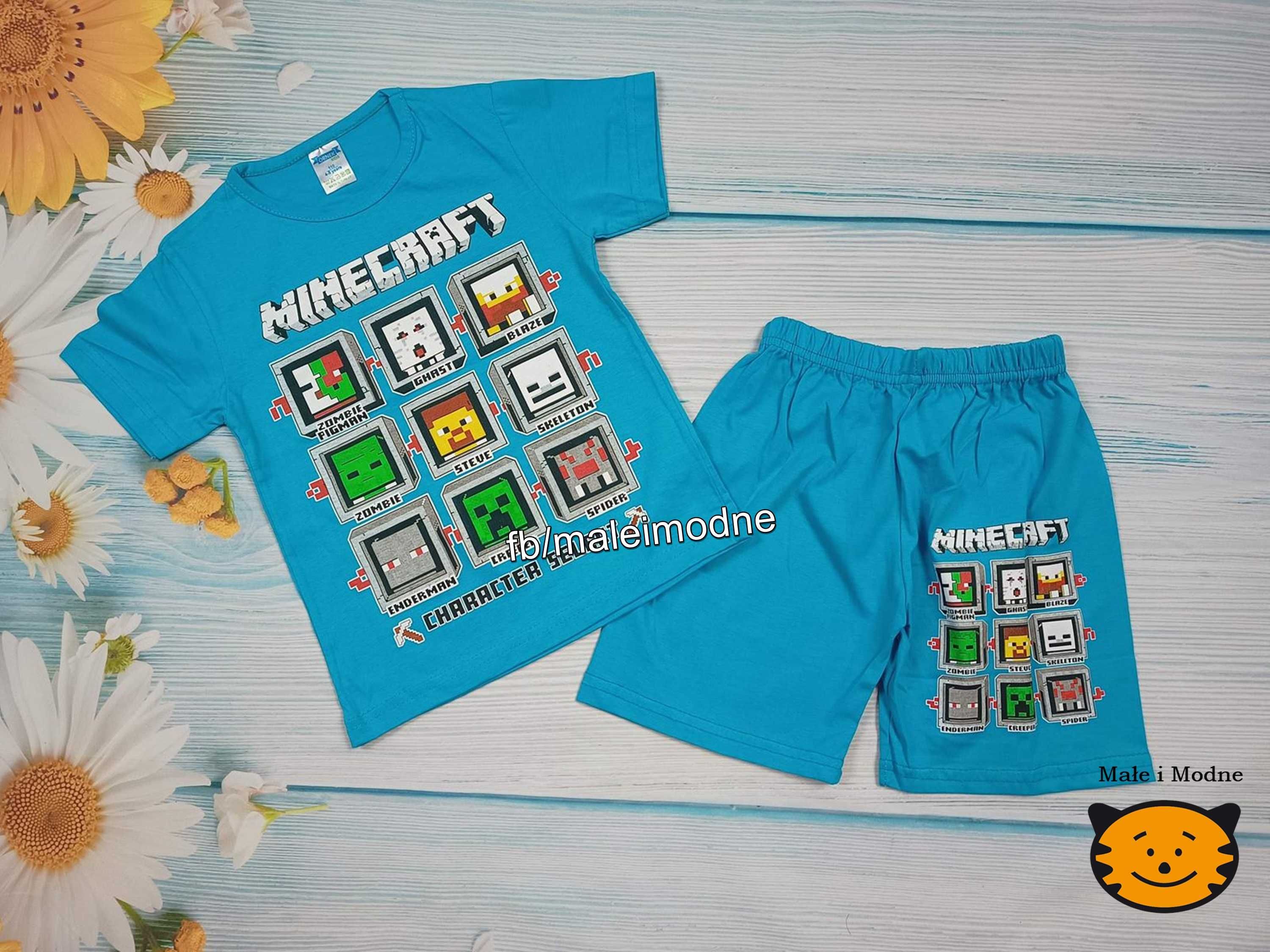 Komplet letni tshirt szorty Minecraft 98/104/110/116/122
