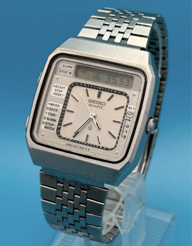 SEIKO  ANA-DIGI vintage zegarek CYFROWY LCD - 1980