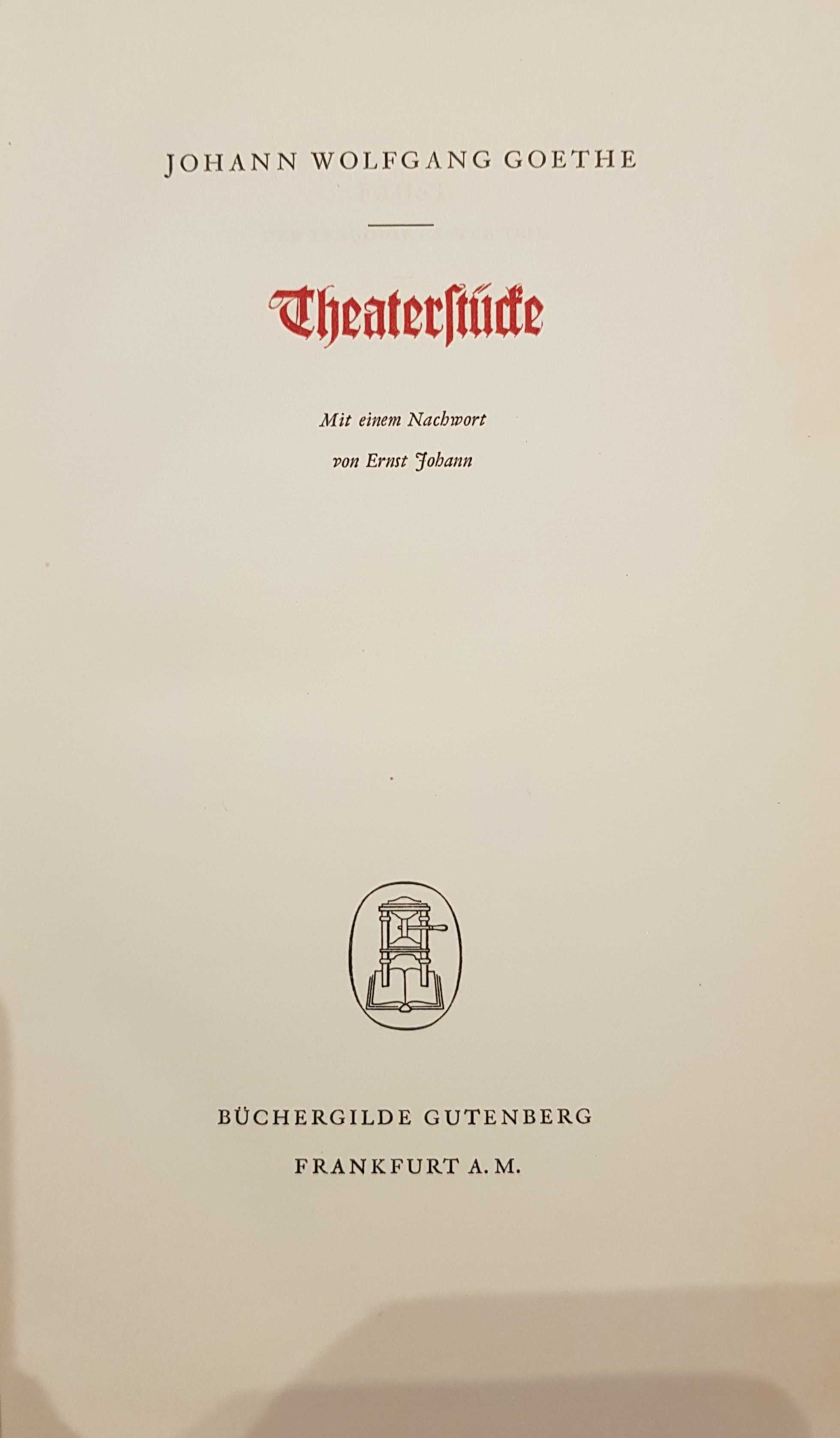 Johann Wolfgang Goethe - THEATERSTUCKE