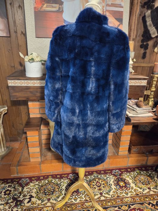 Casaco  azul em vison