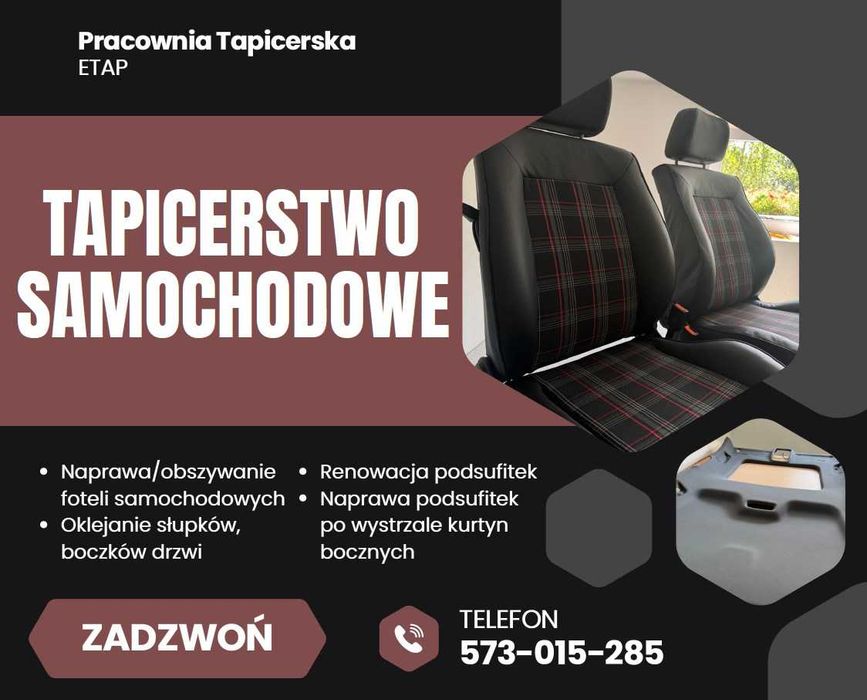 tapicer samochodowy Naprawa podsufitki, podsufitka, naprawa foteli