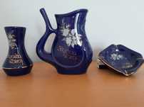 Komplet "Krynica Zdrój" wazonik, popielniczka, dzbaneczek