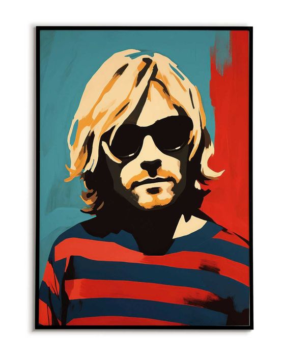 Kurt Cobain Pop Art Plakat A3