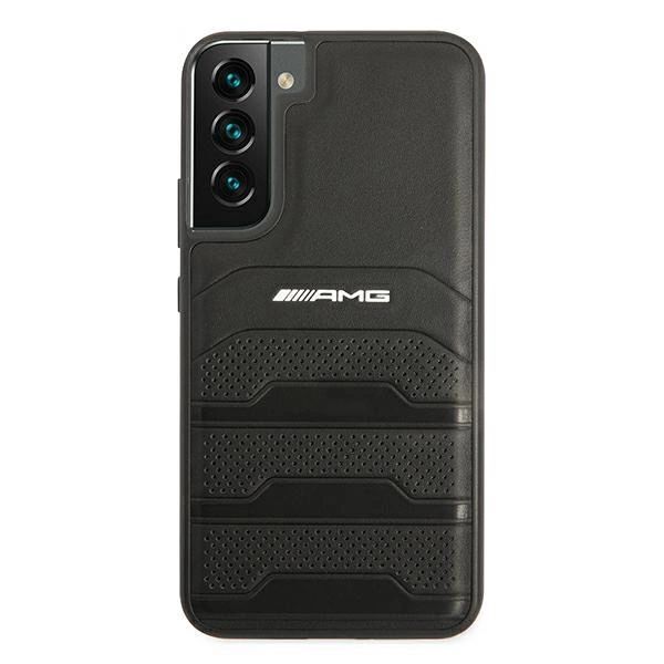 Etui AMG Leather Debossed Lines na Samsung Galaxy S22+ - czarne